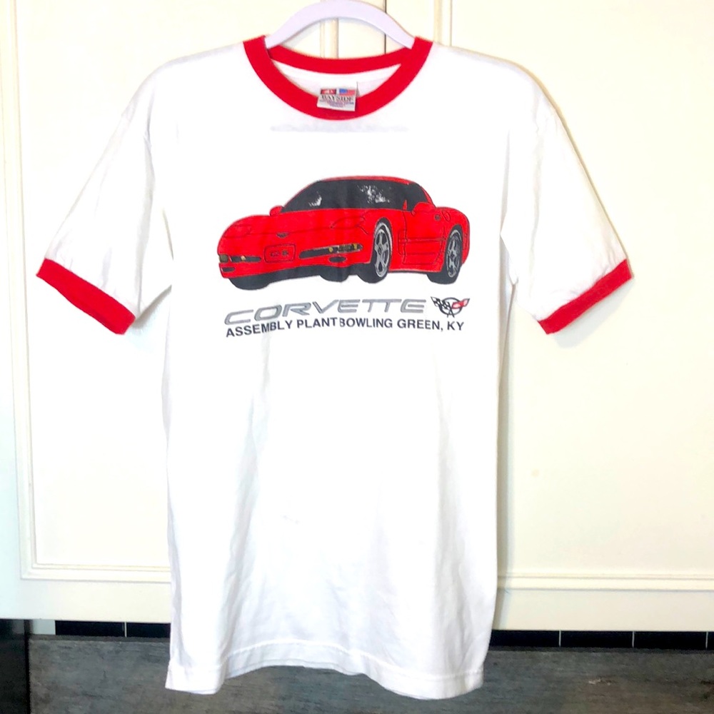 Vintage Single Stitch Corvette Assembly Plant T-shirt Bayside Made in USA